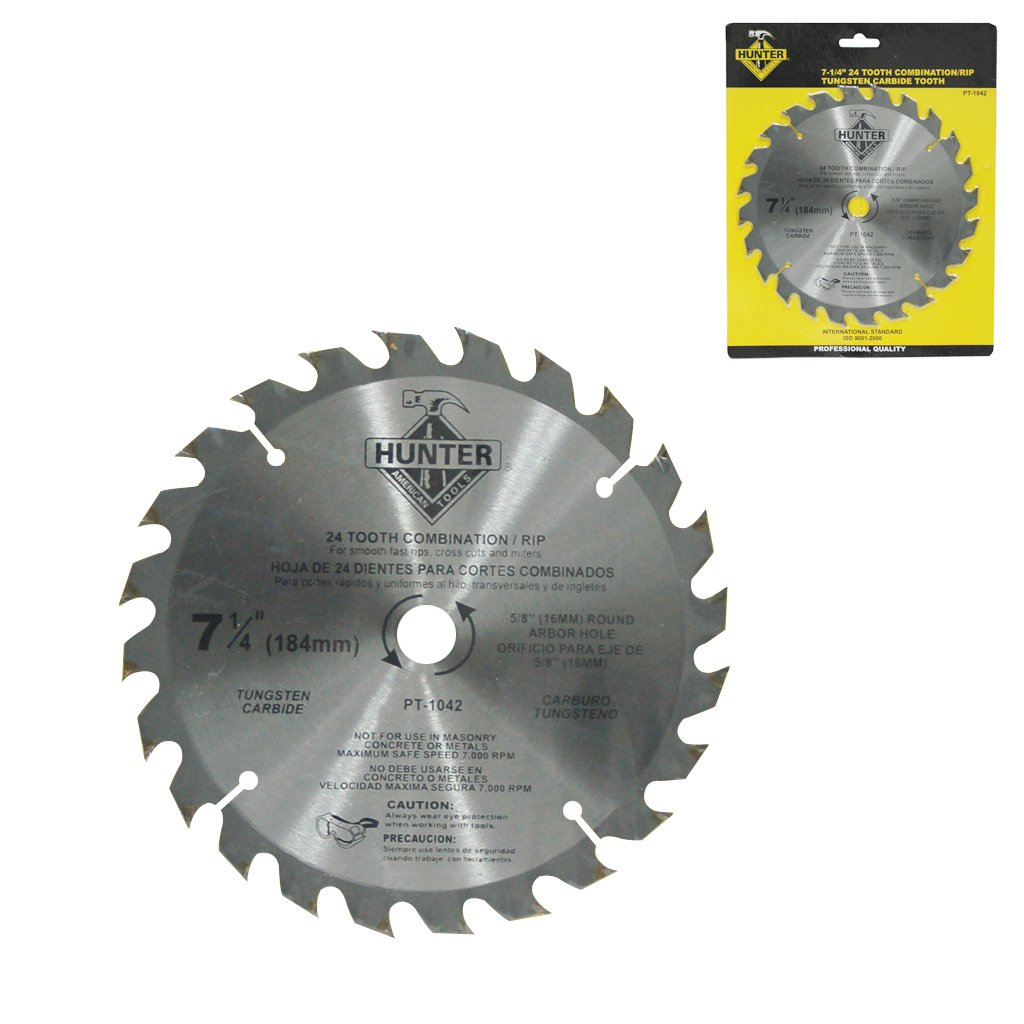 HUNTER 7 1/4 INCH 184MM CIRCULAR SAW BLADE 24 TEETH