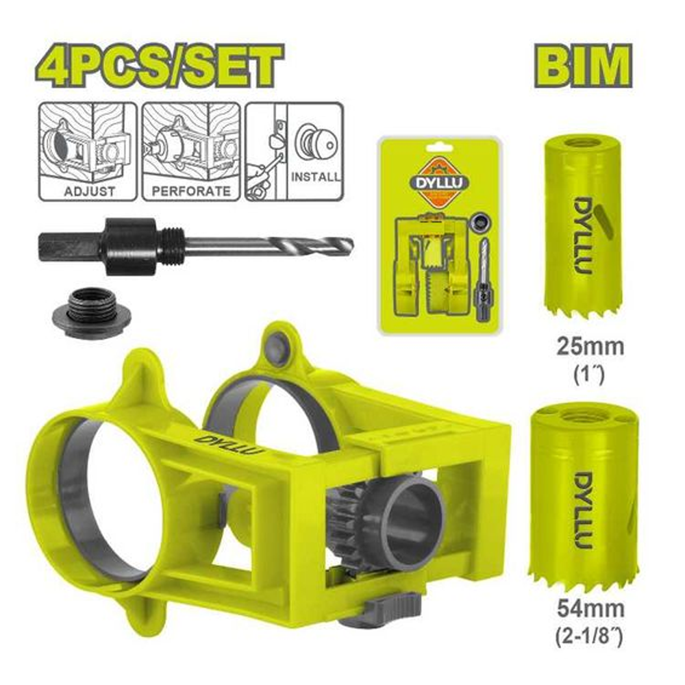 DYLLU DOOR LOCK INSTALLATION HOLE SAW 4PCS