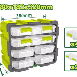 DYLLU 6PC MODULAR STORAGE TOWER ( 15"x7"x13")