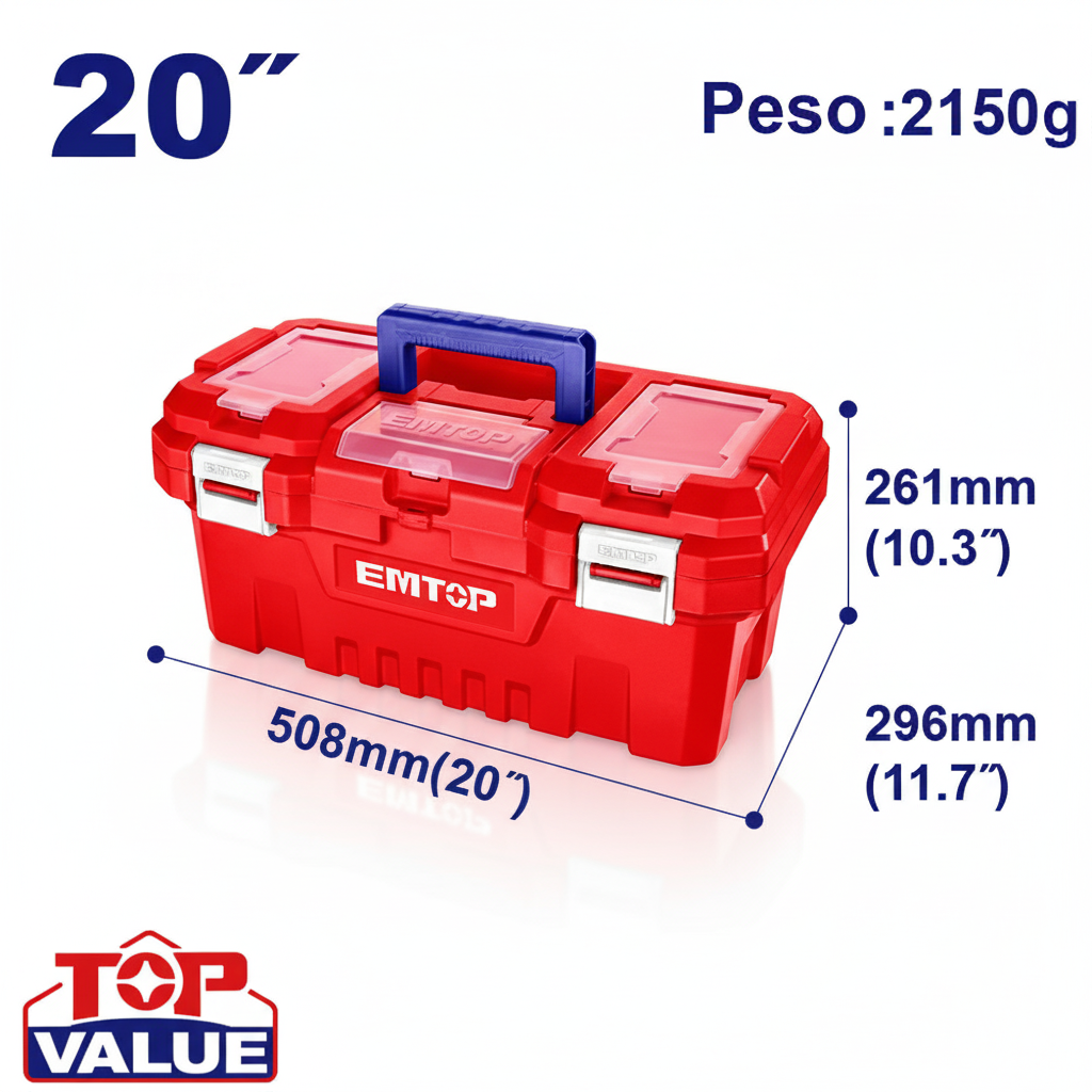 EMTOP PLASTIC TOOL BOX 20"