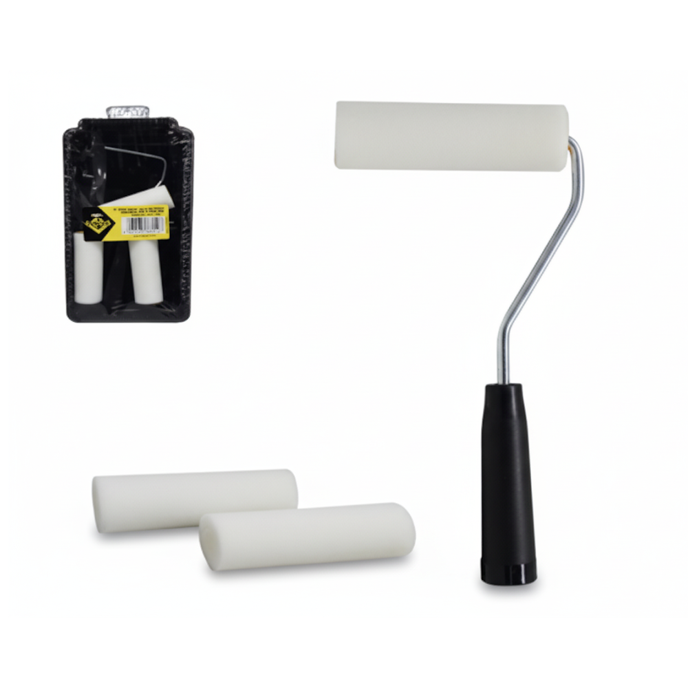 HUNTER 4" PAINTING SET WITH TRAY, HANDLE AND ROLLER