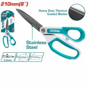TOTAL 8" RUBBER GRIP SCISSORS