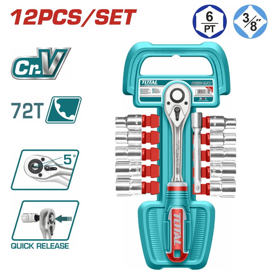 TOTAL 3/8" SOCKET SET(12 PCS)