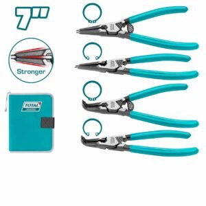 TOTAL 4PCS CIRCLIP/ CLAMP PLIERS 7"