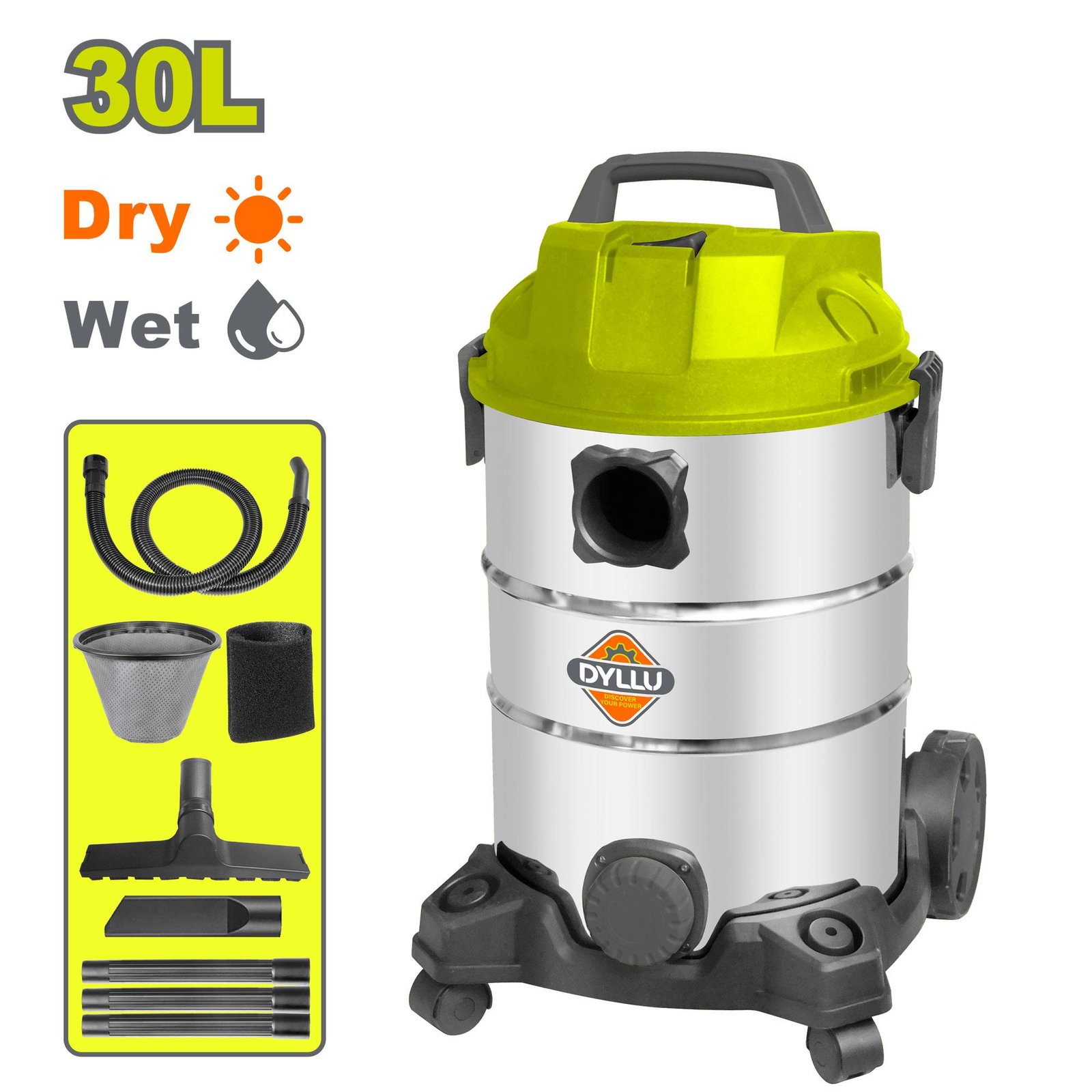 DYLLU WET AND DRY VACUUM CLEANER 1100W 30L
