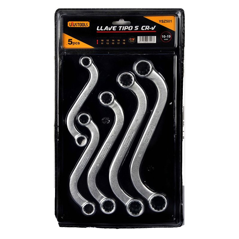 UYUSTOOLS 5PCS COMBINATION WRENCH TYPE S 10-19MM