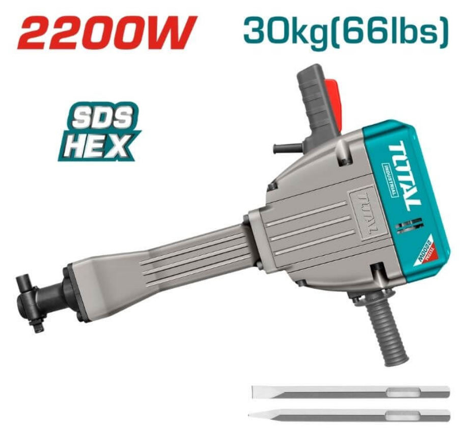 TOTAL 2200W Demolition Hammer w/ Stand