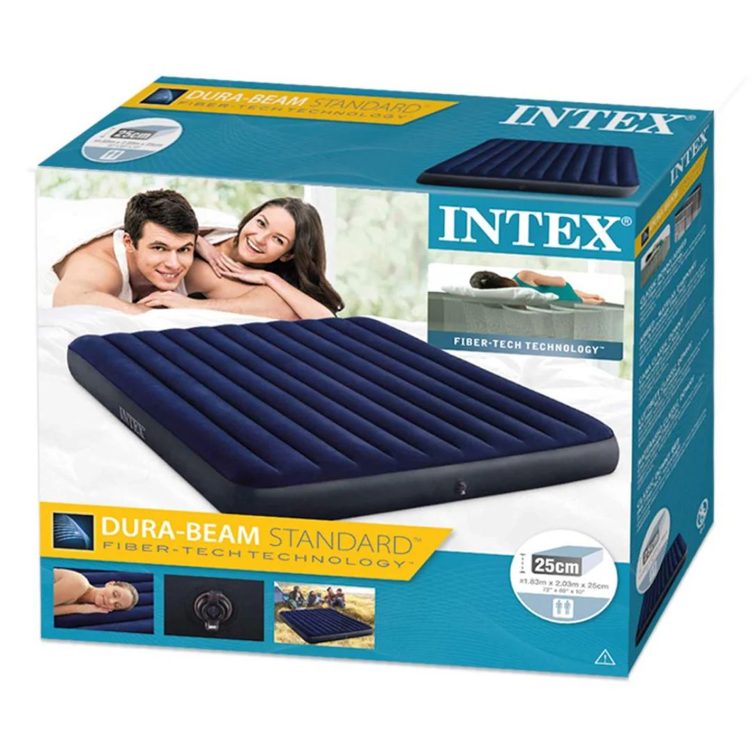 INTEX INFLATABLE AIR MATTRESS (QUEEN SIZE) DURA BEAM SERIES