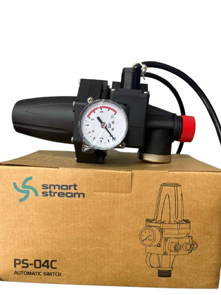 SMART STREAM ELECTRIC WATER PUMP CONTROLLER 110V WITH GAUGE 1.2 - 2.2 BAR- 2 YEARS WARRANTY