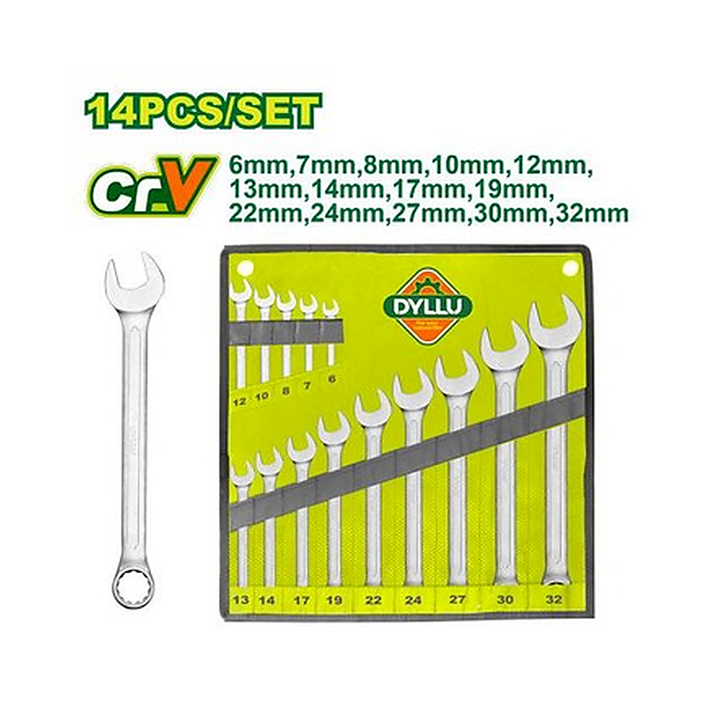 DYLLU 14PCS COMBINATION SPANNER SET (6-32MM)