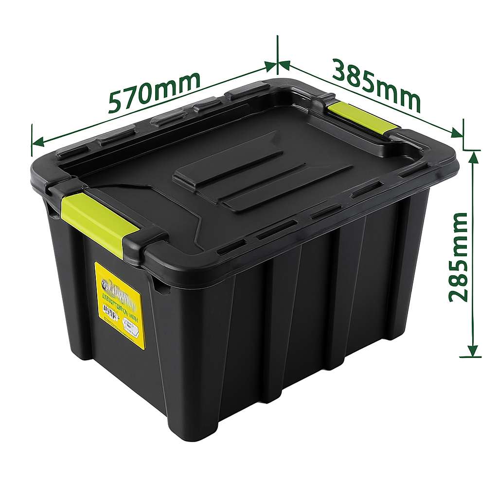 DYLLU PLASTIC 40L STORAGE TOOL BOX 590x385x285 mm