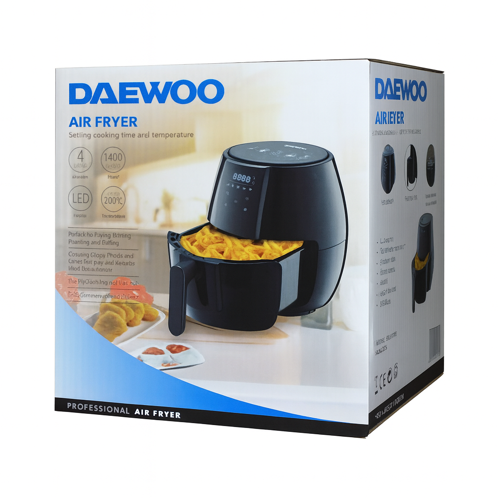 DAEWOO BLACK 4L DIGITAL AIR FRYER 1400W