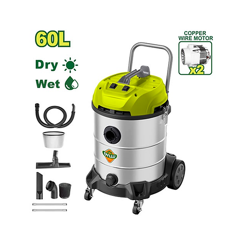 DYLLU WET AND DRY VACUUM CLEANER 2400W 60L