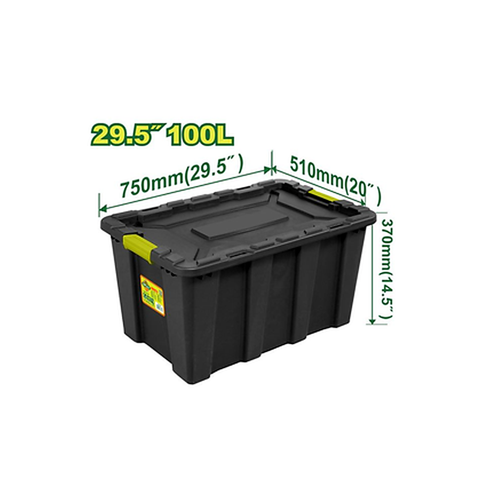 DYLLU 100L PLASTIC STORAGE TOOL BOX 750x510x370mm