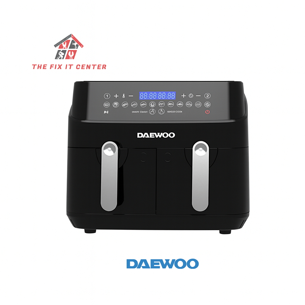 DAEWOO BLACK DUAL BASKET AIR FRYER