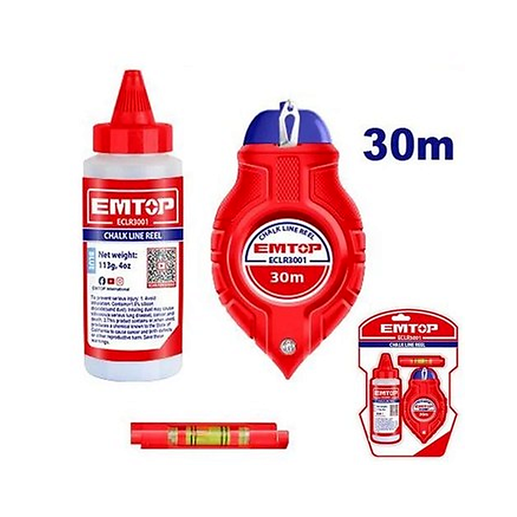 EMTOP CHALK LINE REEL 30M