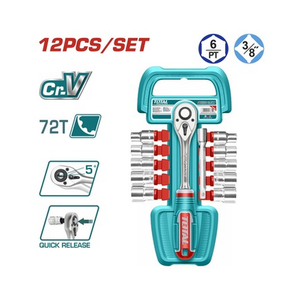 TOTAL 3/8" SOCKET SET(12 PCS)