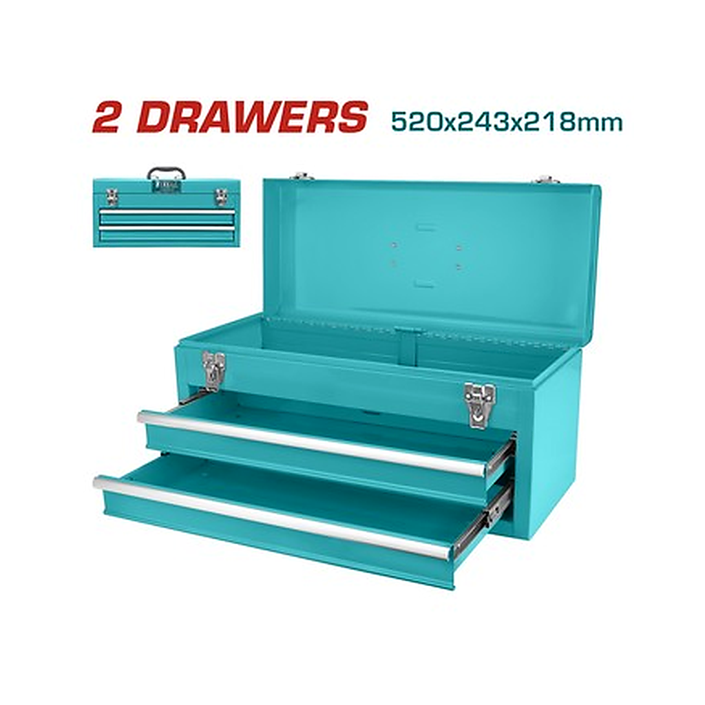 TOTAL PORTABLE 2-DRAWER TOOL BOX