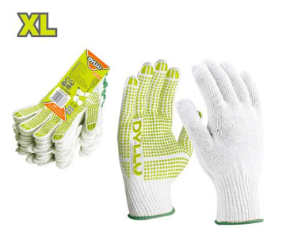 DYLLU KNITTED/PVC GLOVES (PAIR) SIZE 10 (XL)