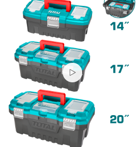 TOTAL 3 PCS PLASTIC TOOL BOX SET (14", 17", 20")
