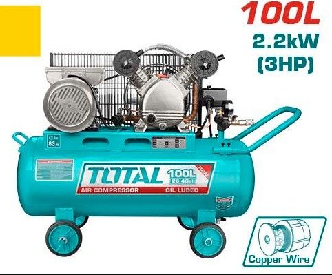 TOTAL 100L AIR COMPRESSOR 3HP