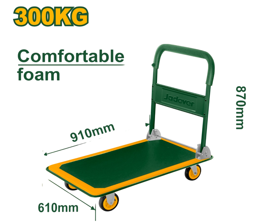 JADEVER FOLDABLE PLATFORM HAND TROLLEY (300KG)