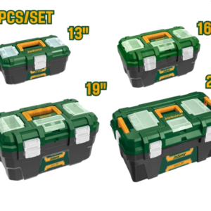 JADEVER 4PC STEEL-LOCKING HINGE TOOL BOXES (13", 16", 19" & 24")