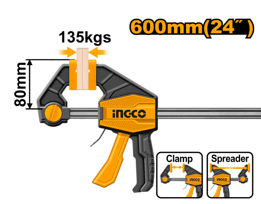 INGCO 24'' HEAVY-DUTY QUICK BAR CLAMP