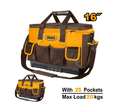 INGCO 20'' INDUSTRIAL ROLLING RIGID TOOL BAG ORGANIZER