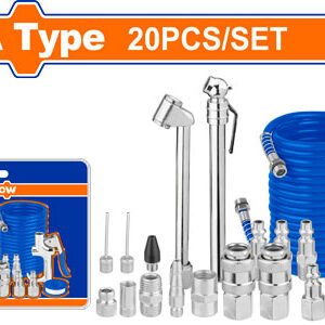 WADFOW 20PC QUICK-COUPLER AIR COMPRESSOR ACCESSORY KIT 1/4"
