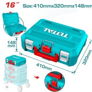 TOTAL 16" STACKABLE TOOL BOX (16.5" x 12.6" x 5.8")