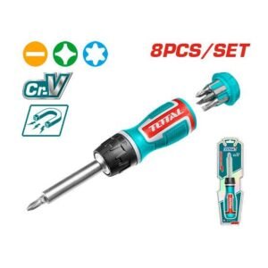 TOTAL 8PC RATCHET SCREWDRIVER SET INTERCHANGEABLE