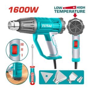 TOTAL INDUSTRIAL HEAT GUN 1600W (VARIABLE TEMPERATURE ADJUSTABLE) - 30 DAYS WARRANTY