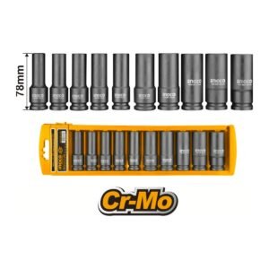 INGCO 10PC 1/2" DEEP IMPACT SOCKET SET 1/2 DRIVE