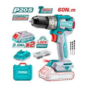 TOTAL BRUSHLESS CORDLESS IMPACT DRILL 1/2" 60NM