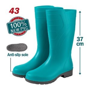 TOTAL RUBBER RAIN/ RUBBER GARDEN BOOTS SIZE 43 / 9