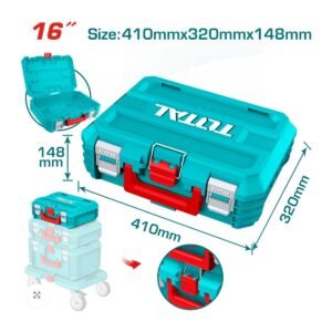 TOTAL 16" STACKABLE TOOL BOX (16.5" x 12.6" x 5.8")