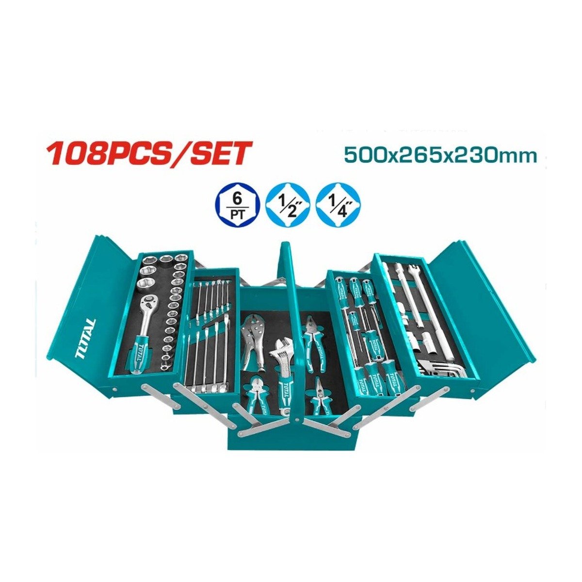 TOTAL TOOL CHEST SET (108 PCS)