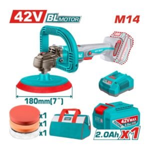 TOTAL 42V CORDLESS ANGLE POLISHER 7"
