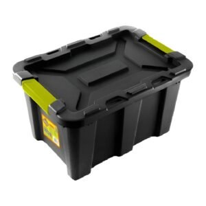 DYLLU 25L PLASTIC STORAGE TOOL BOX / CONTAINER (1.5FT x 1.1FT x 1FT)