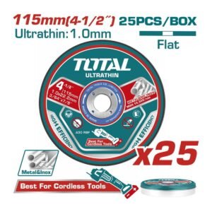 TOTAL ULTRA THIN METAL CUTTING DISC SET 4 1/2" (25PCS)