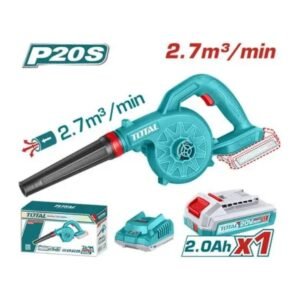 TOTAL 20V CORDLESS BLOWER 18,000RPM WITH 2AMP BATTERY AND CHARGER