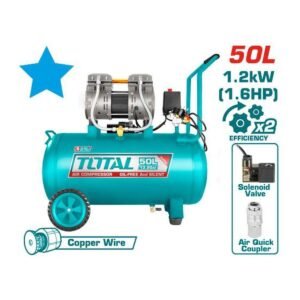 TOTAL 50L AIR COMPRESSOR 1.6HP OIL-FREE AND SILENT