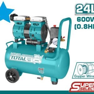 TOTAL 24L SILENT OIL-FREE AIR COMPRESSOR, 600W/ 0.8 HP